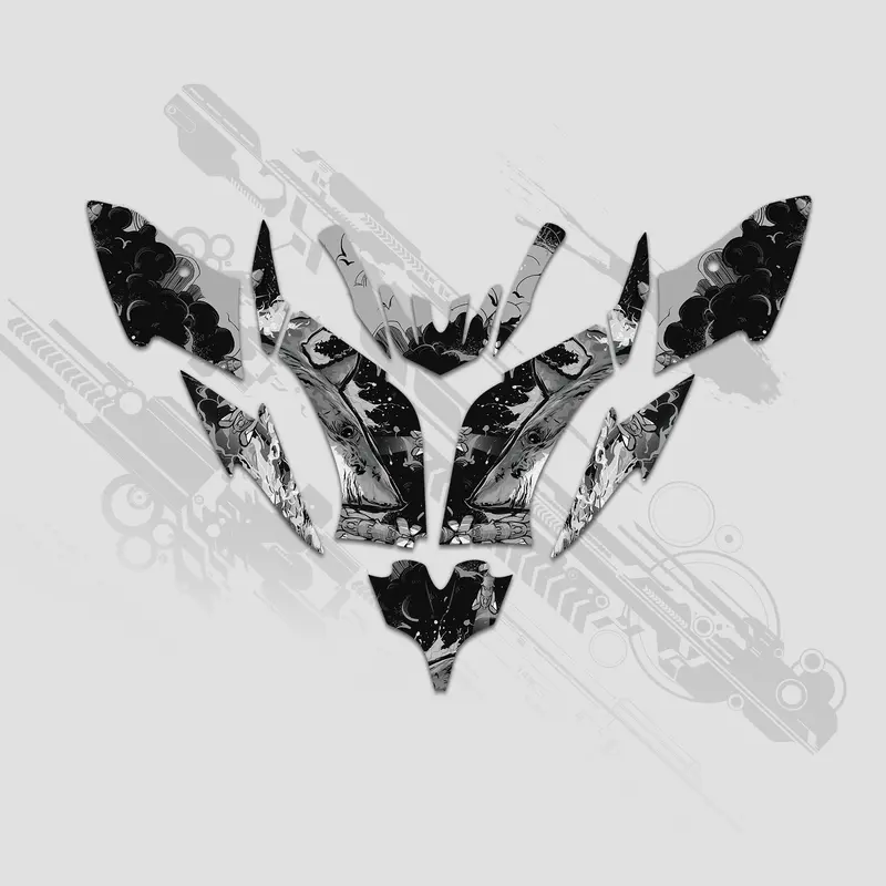 Atv Full Graphics Decals Stickers Kit For Yamaha Raptor 250 2008+ 1