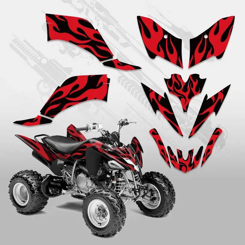 Atv Full Graphics Decals Stickers Kit For Yamaha Raptor 250 2008-Present 2