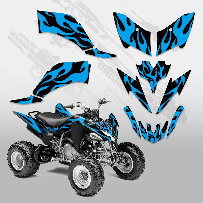 Atv Full Graphics Decals Stickers Kit For Yamaha Raptor 250 2008-Present 3