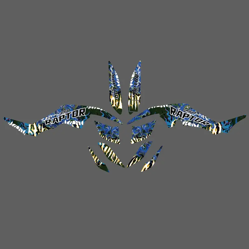 Atv Full Graphics Decals Stickers Kit For Yamaha Raptor 350 2004-Present 1