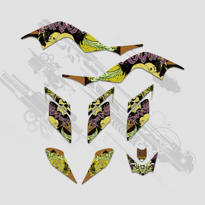 Atv Full Graphics Decals Stickers Kit For Yamaha Raptor 700 2006-2012 1