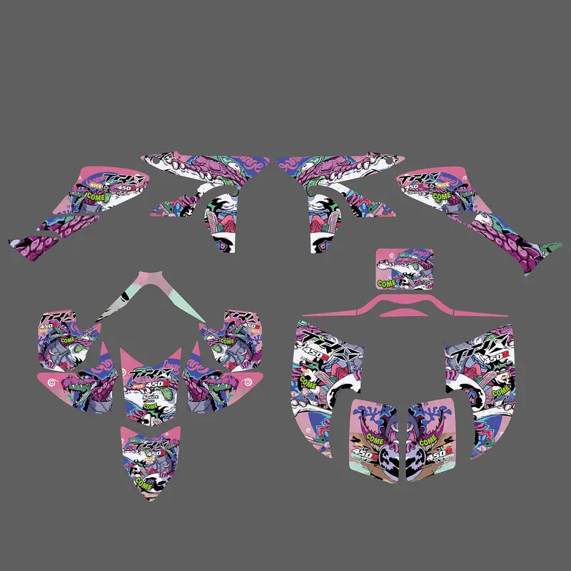 Atv Full Stickers Decals Full Graphics Kit For Honda Trx450r 2004-2008 / 2010-2016 1