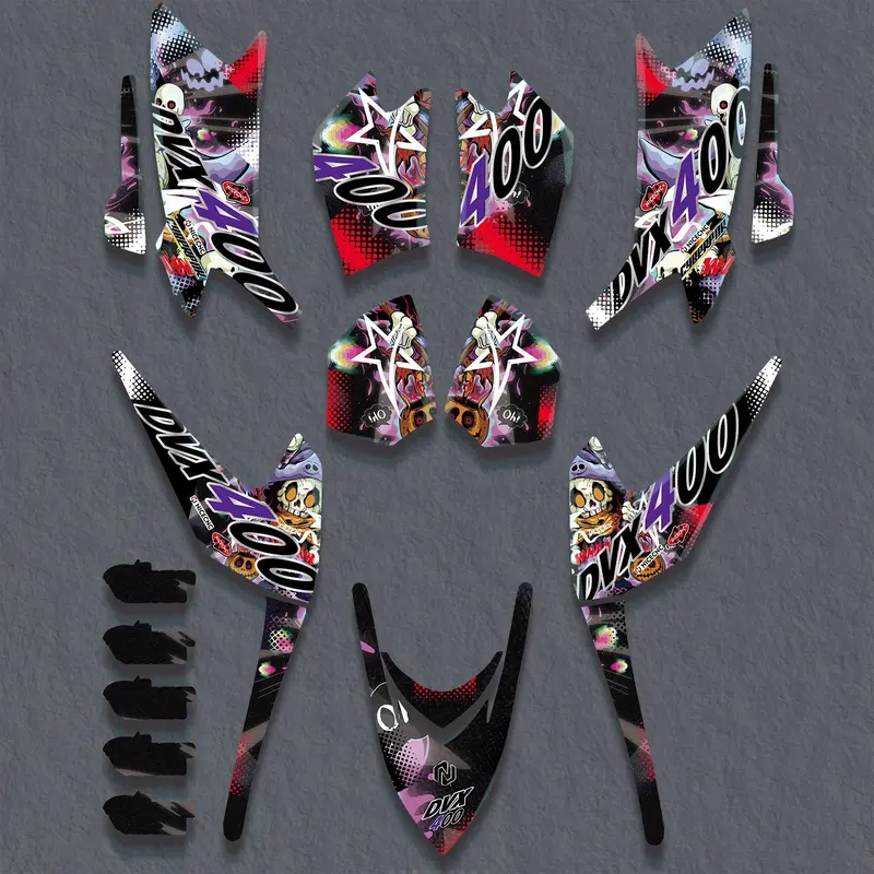 Atv Graphics Backgrounds Decals Kit For Arctic Cat Dvx400 2004 2005 2006 2007 2008 1