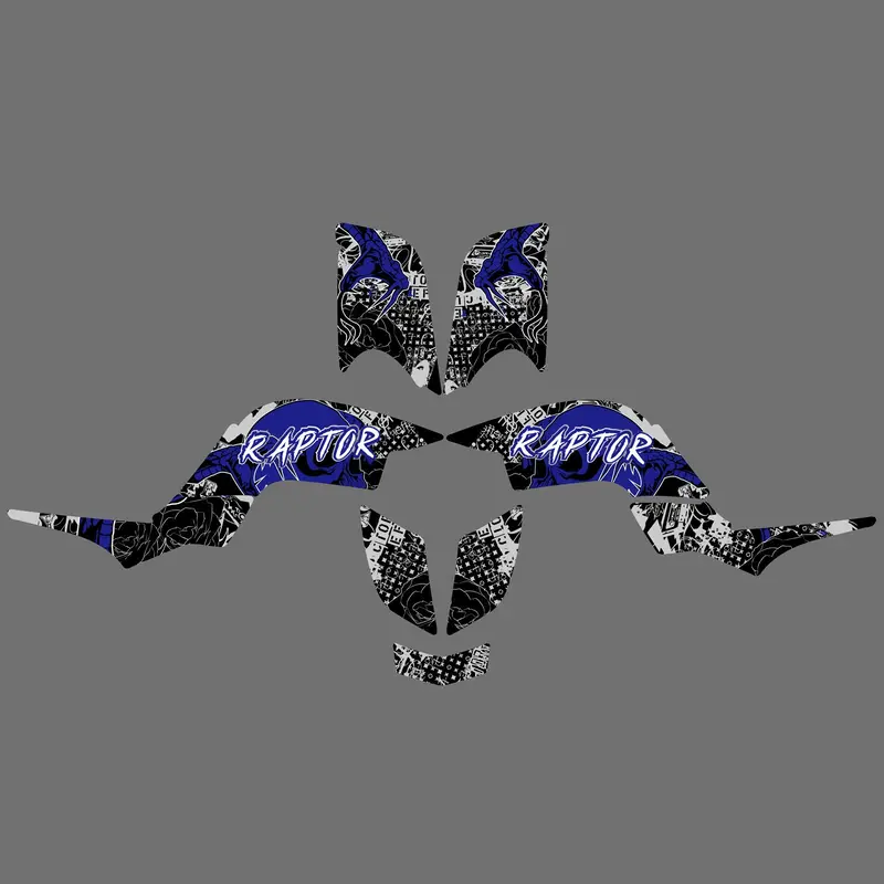 Atv Graphics Decals Kit For Yamaha Raptor 660 2001-2005 1