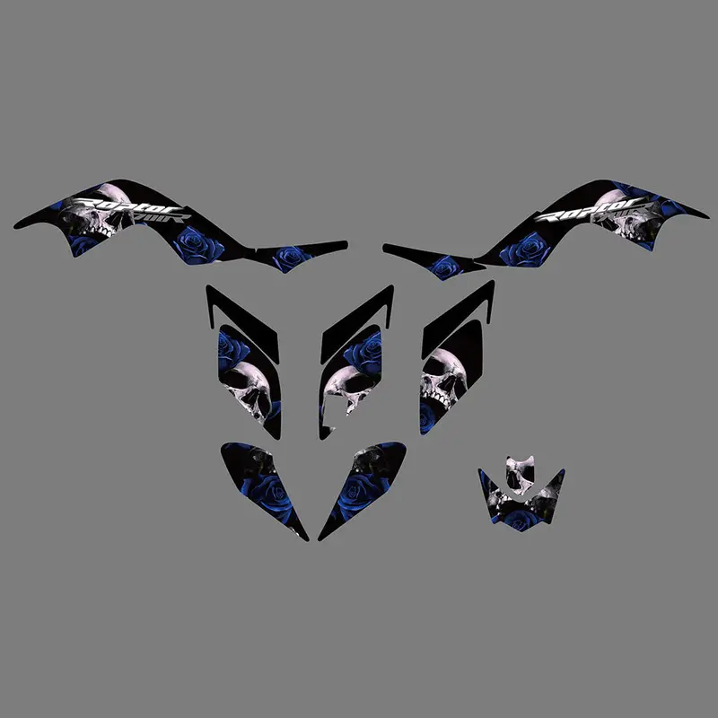 Atv Graphics Decals Stickers Kit For Yamaha Raptor 700 Yfm700r 2006-2012 1