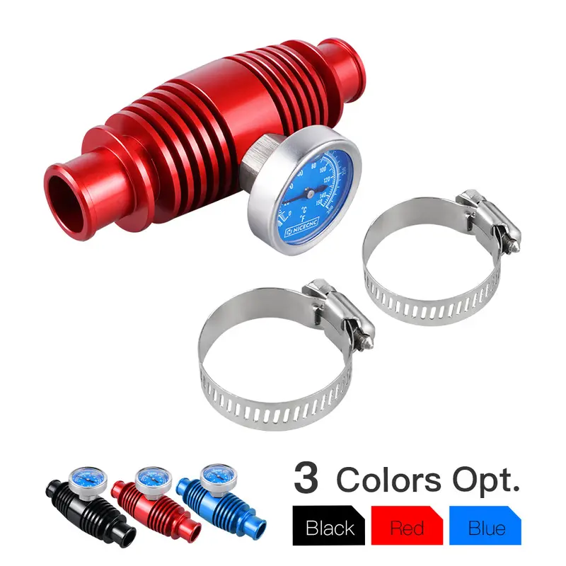 Atv Radiator Inline Cooler W/Temperature Gauge For Honda Trx 450R / 250R / 700Xx 1