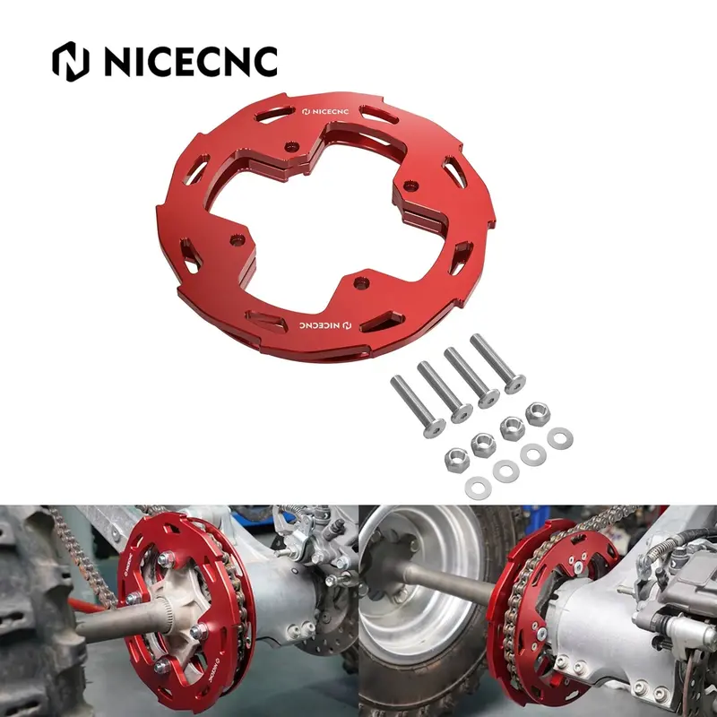 Atv Rear Wheel Dual Sprocket Chain Guards Protector For Honda Trx 450 R / Er 1