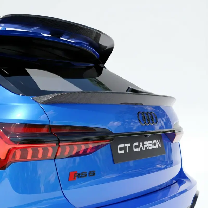 Audi Rs6 C8 Avant Carbon Fibre Middle Spoiler - Ct Design 1