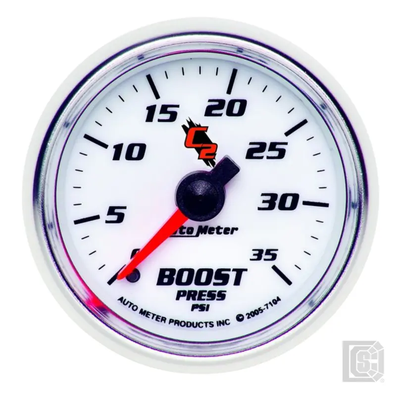 Autometer - 2-1/16" Boost Gauge 0-35 Psi Mechanical – C2 - 7104 1
