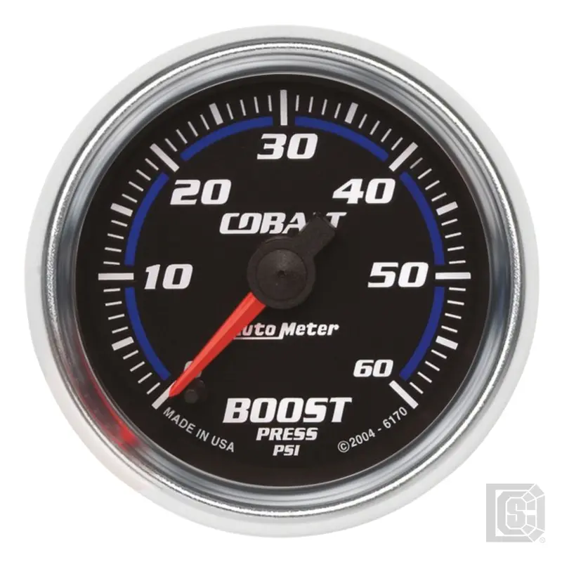 Autometer - 2-1/16" Boost Gauge 0-60 Psi Cobalt Series - 6170 1