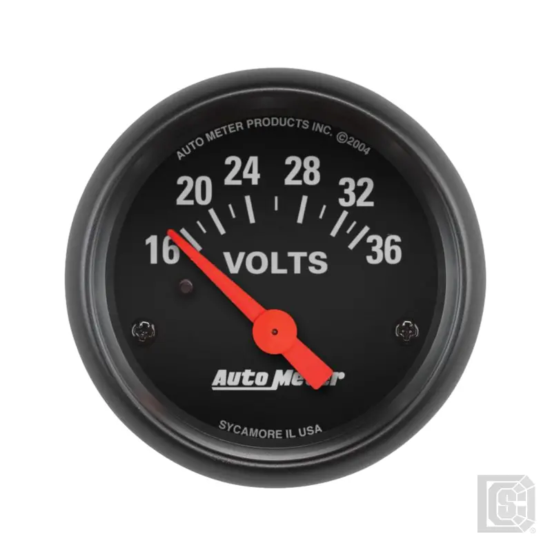 Autometer - Z Series 2-1/16" Voltmeter Gauge (16-36 Volts) - 2651 1
