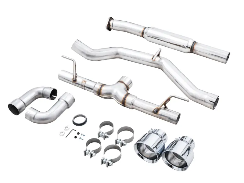 Awe Subaru Brz/ Toyota Gr86/ Toyota 86 Track Edition Cat-Back Exhaust- Chrome Silver Tips 1