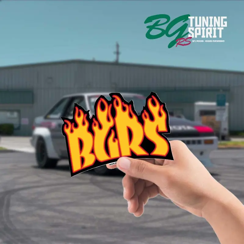 Battle Garage Racing Service Fire/Flame Sticker 1
