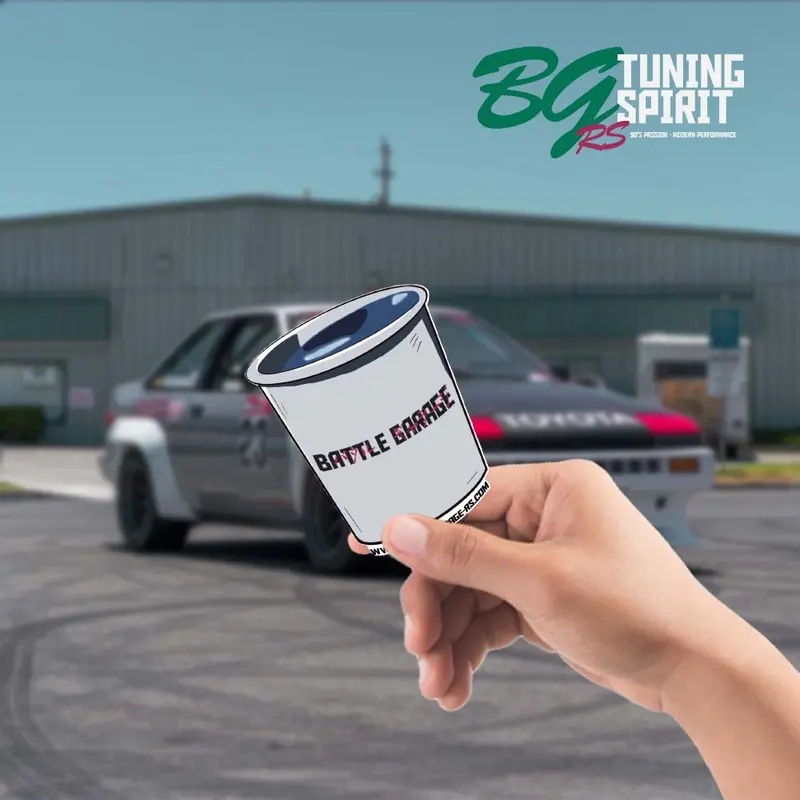 Battle Garage Racing Service Initial D Cup Sticker 1