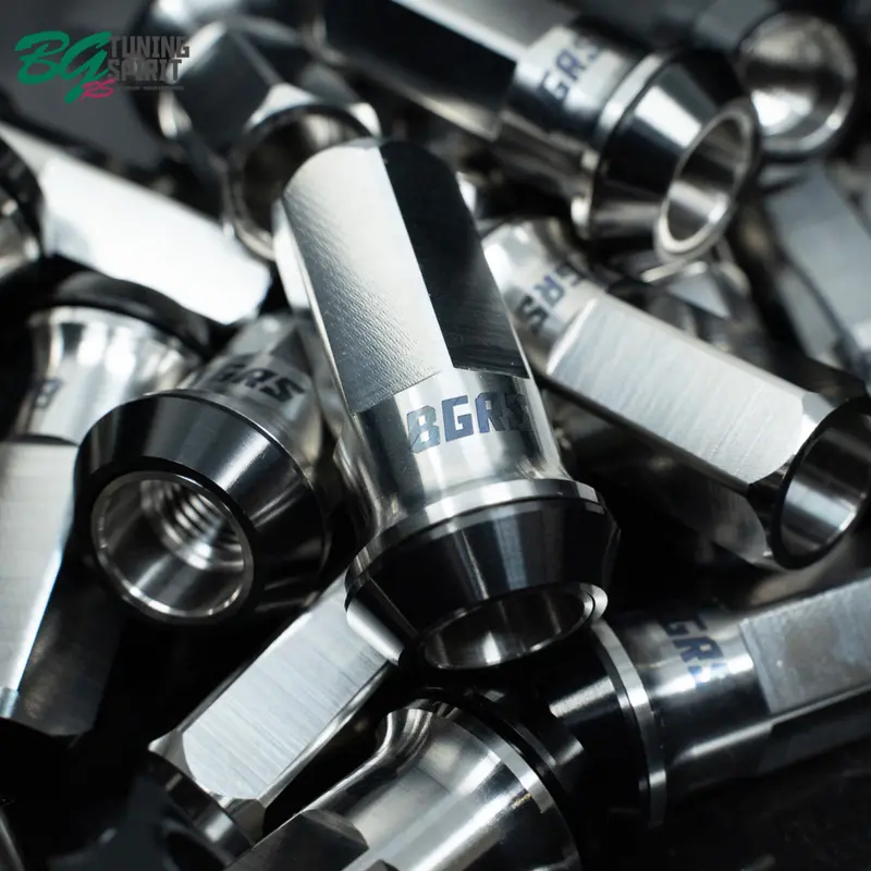 Bgrs Titanium M12x1.5 Lug Nuts - Raw Finish 1