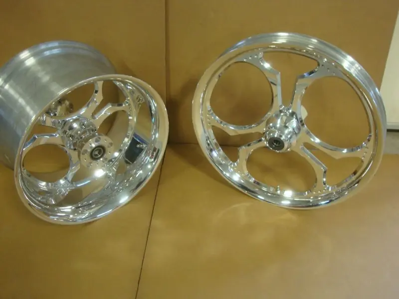 Big Dog Motorcycles '08 K-9 Polished Billet Wheel Set 18" X 10.5" & 21" X 2.15" 2