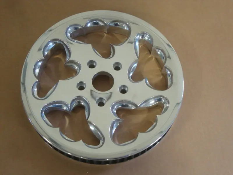 Big Dog Motorcycles 2005 Bulldog Rear Drive Pulley Teflon Polished  65 Tooth 1 1/8" Belt 1