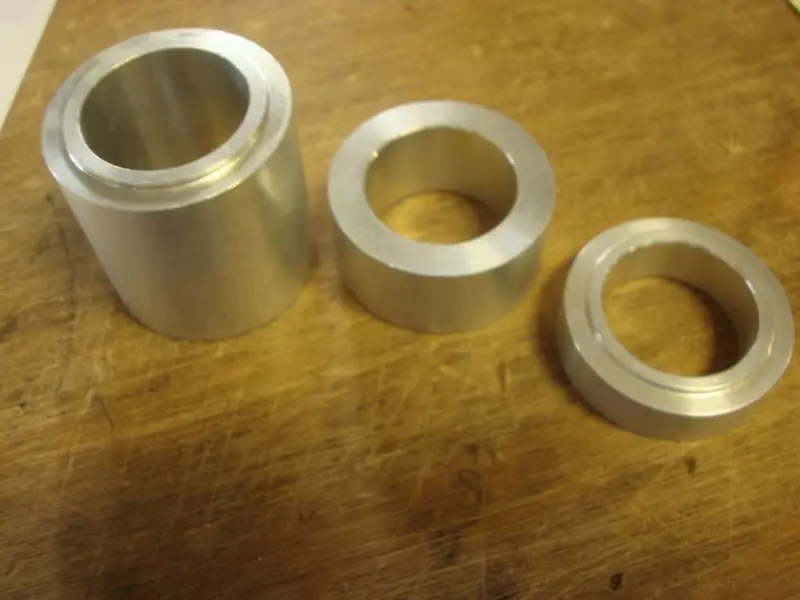 Big Dog Motorcycles 2008-2010 Pitbull Rear Wheel Spacer Set Polished 1" Axle 1