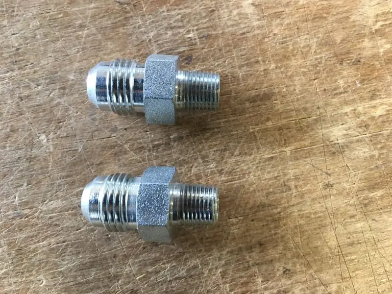 Big Dog Motorcycles #6 Male Flare Oil Line Fittings Set 2 1/8 Npt Str Big Dog Harley Ironhorse Bdm 1