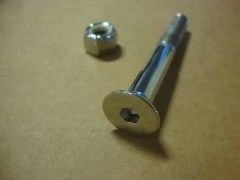 Big Dog Motorcycles Chrome Shift Rod Bolt W/ Chrome Nut 5/16"-18 X 2 1/2" Nylock 1