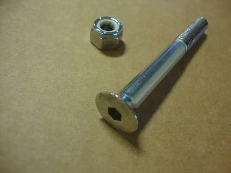 Big Dog Motorcycles Chrome Shift Rod Bolt W/ Chrome Nut 5/16"-18 X 3" Nylock 1