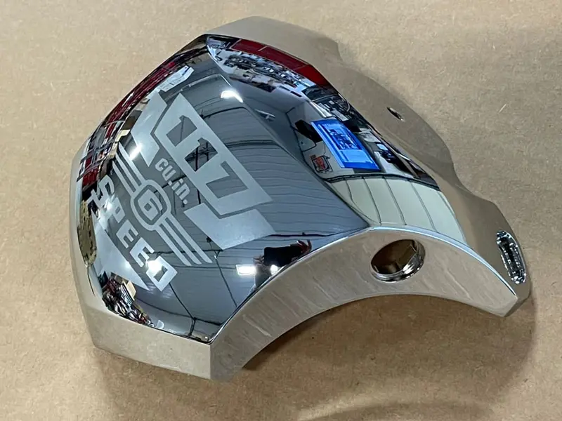Big Dog Motorcycles Oem Chrome Coil Cover W/ 117" 6 Speed Laser Engraved Logo 2005-11 Models 1