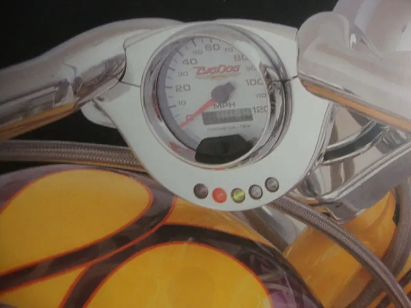 Big Dog Motorcycles Oem Curved Led Annunciator 2003 Chopper Rt/Dt 8 Pin 1