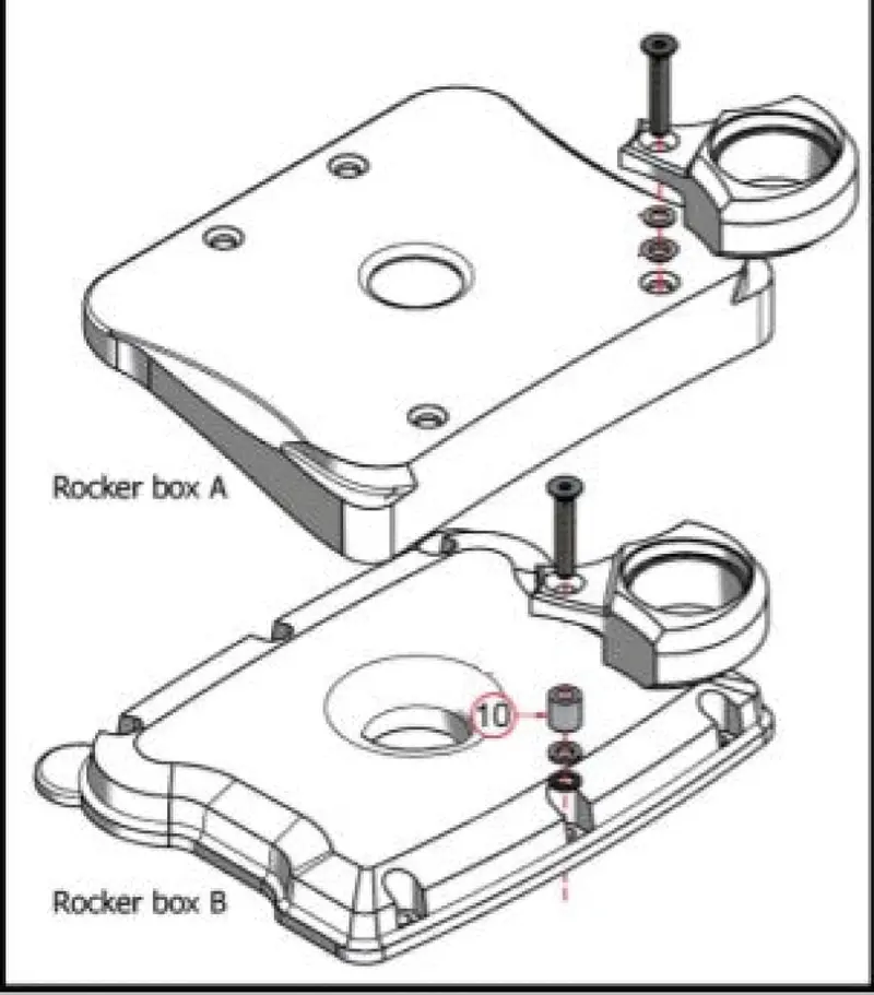 Big Dog Motorcycles Oem Oil Or Air Pressure Rocker Box Bracket/Mount - S&S, Tp 2