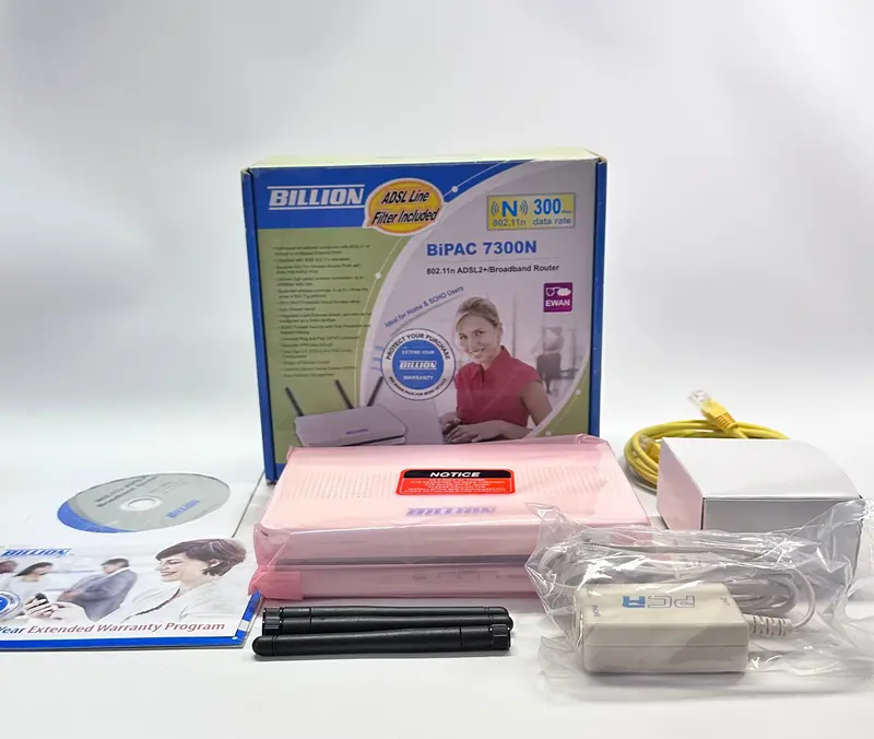 Billion Bipac 7300N 802.11N Adsl2+ Broadband Modem & Router With Original Box 1