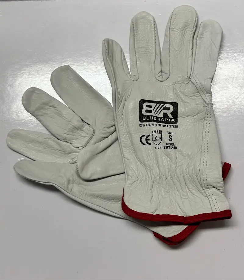 Blue Rapta Premium Leather Riggers Gloves Various Sizes 1