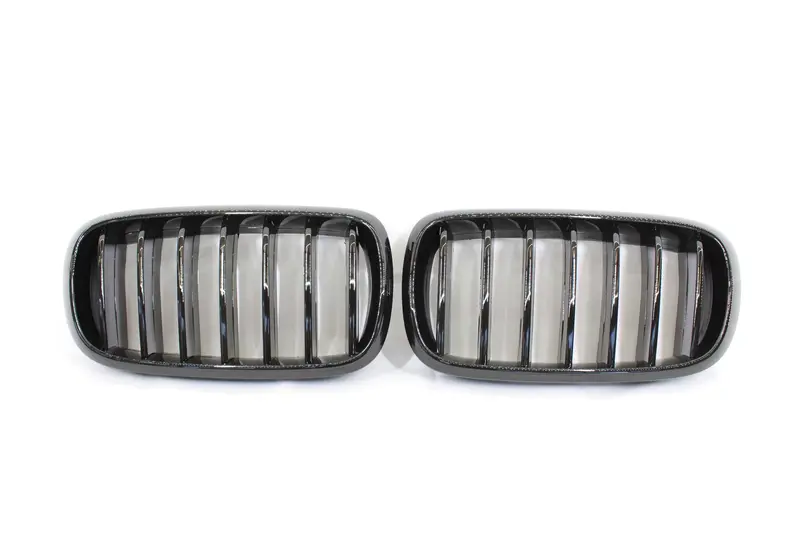 Bmw F15 & F16 X5 & X6 Single Slat Black Grilles- Blak By Ct Carbon 1
