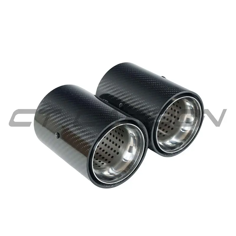 Bmw F20/F21/F22/F23/F30/F31/F32/F33 Carbon Exhaust Tips - Chrome (Set Of 2) 1