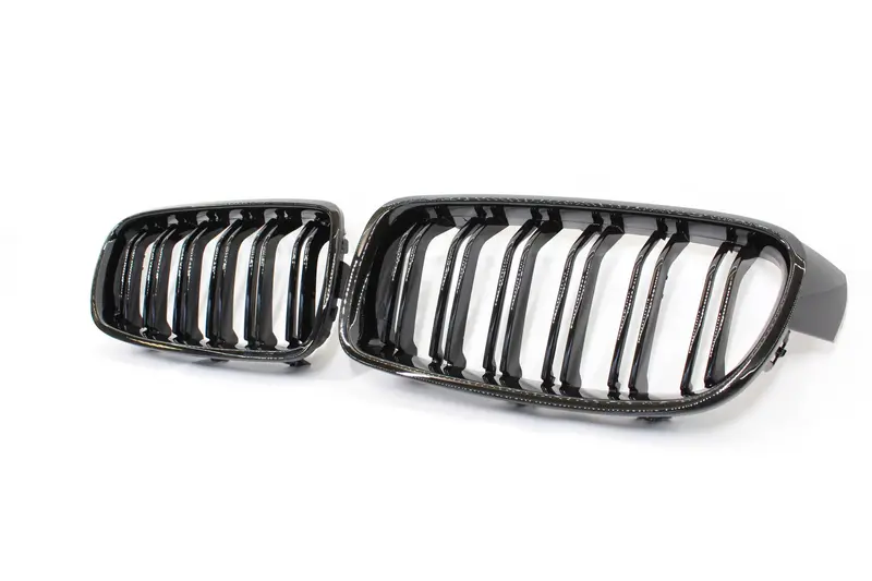 Bmw F30/F31 3 Series Black Double Slat Grilles - Blak By Ct Carbon 1