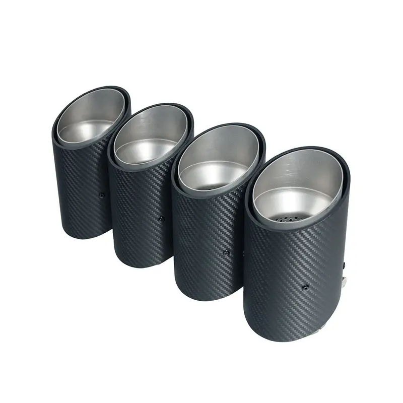 Bmw G90/G99 M5 2024+ Carbon Fibre Slash Cut Exhaust Tips - Chrome 1