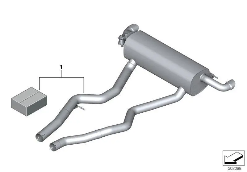 Bmw M Performance | G2x M340i / M440i Exhaust Rear Silencer 1