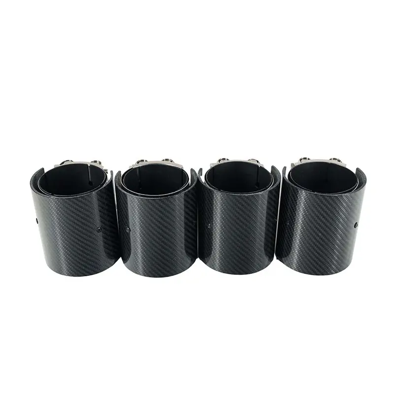 Bmw M2, M3, M4 G87/G80/G81/G82/G83 Carbon Exhaust Tips - Black Straight Cut (Set Of 4) 1