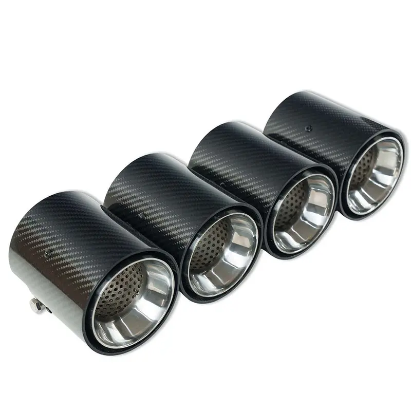 Bmw M2, M3, M4 G87/G80/G81/G82/G83 Carbon Exhaust Tips - Chrome Straight Cut (Set Of 4) 1