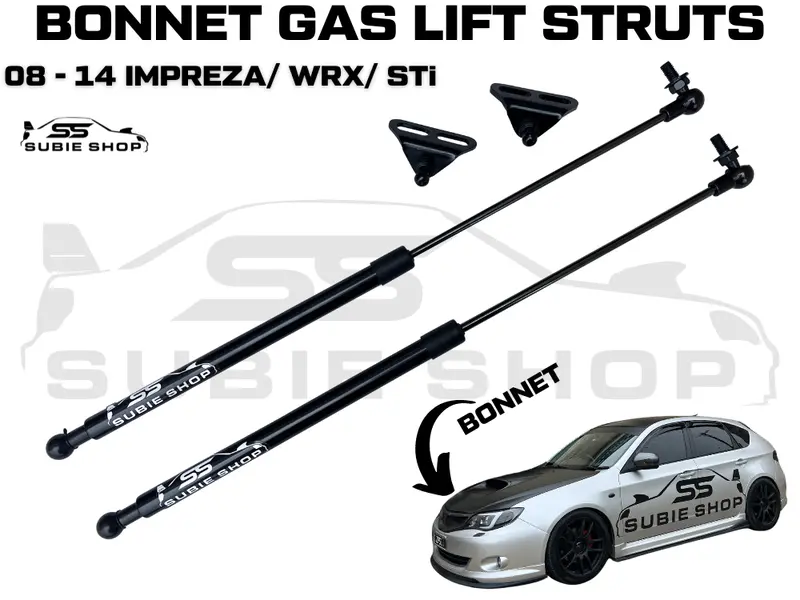 Bonnet Hood Lift Gas Struts Kit For 08 - 14 Gh G3 Subaru Impreza Rs Wrx Sti 1