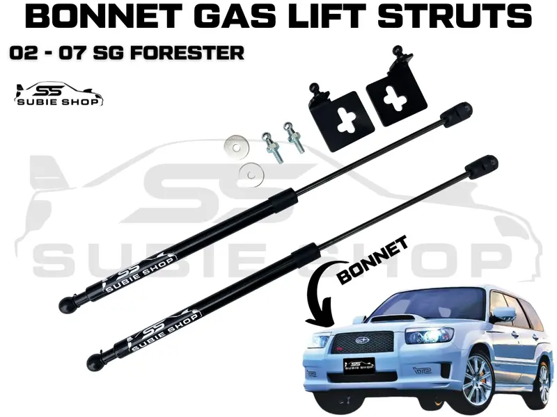 Bonnet Hood Lift Gas Struts Upgrade Kit For 02 - 07 Subaru Forester Sg / Xt 1