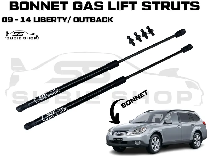 Bonnet Hood Lift Gas Struts Upgrade Kit For 09 - 14 Gen5 Liberty Outback Bm Br 1