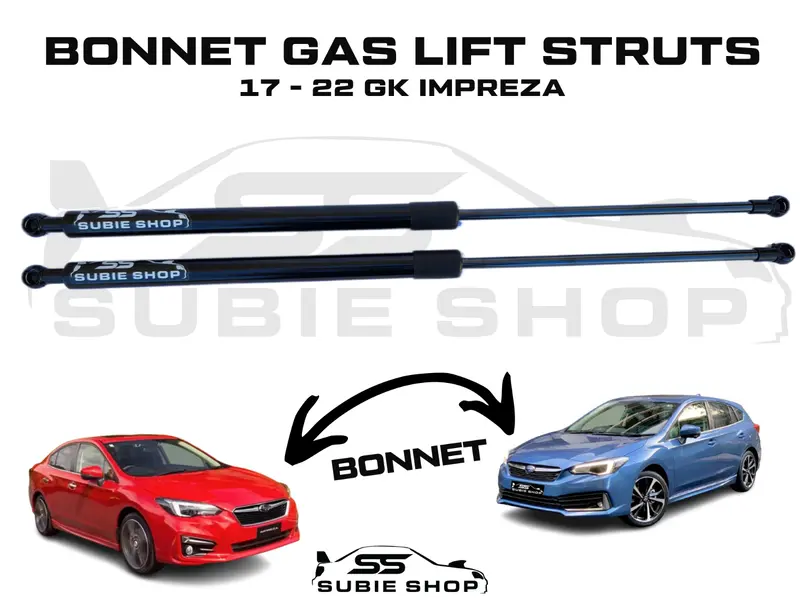 Bonnet Hood Lift Gas Struts Upgrade Kit For 2017 - 2022 Subaru Impreza Gk Gt 1