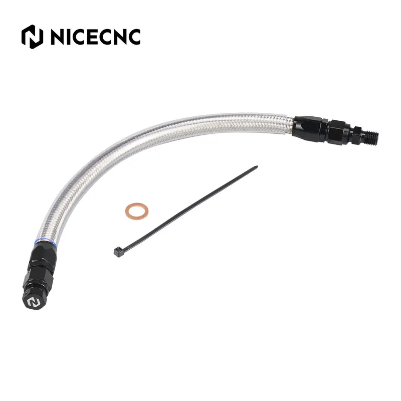 Braided Long Oil Tank Drain Release Hose Kit For Ktm 950 / 990 Lc8 Adventure R S 1