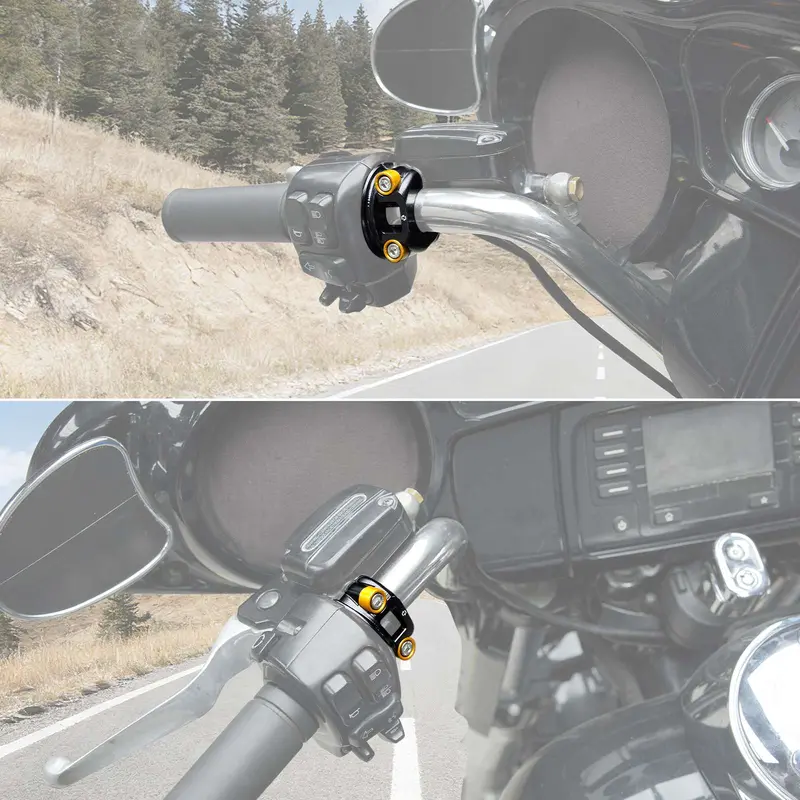 Brake Clutch Lever Perch Half Clamp Kit For Harley Dyna Super Glide Low Rider Street Bob 3
