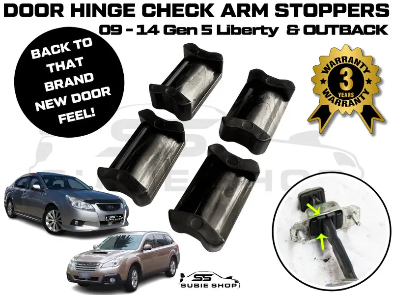 Car Door Hinge Check Arm Stopper Repair Kit For 2009 - 14 Subaru Liberty Outback 1