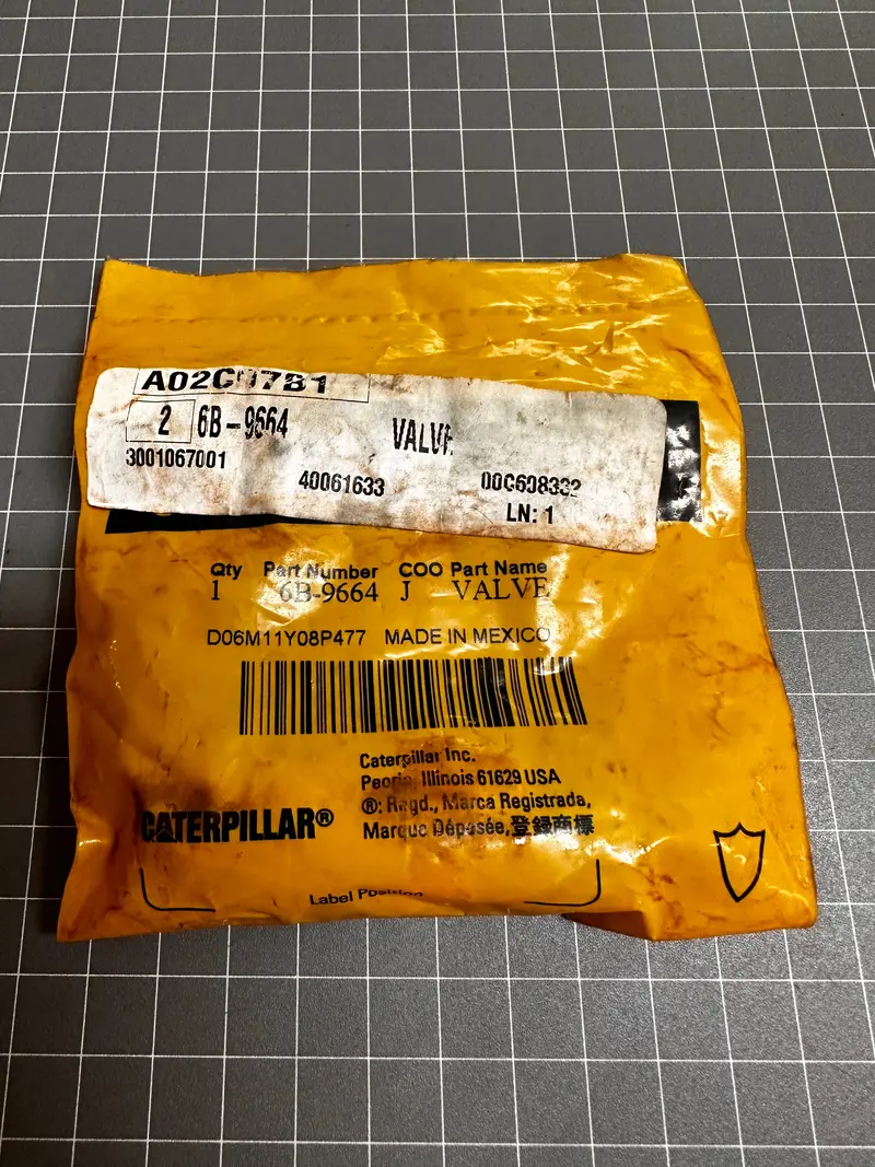 Cat 6B-9664 Valve 1