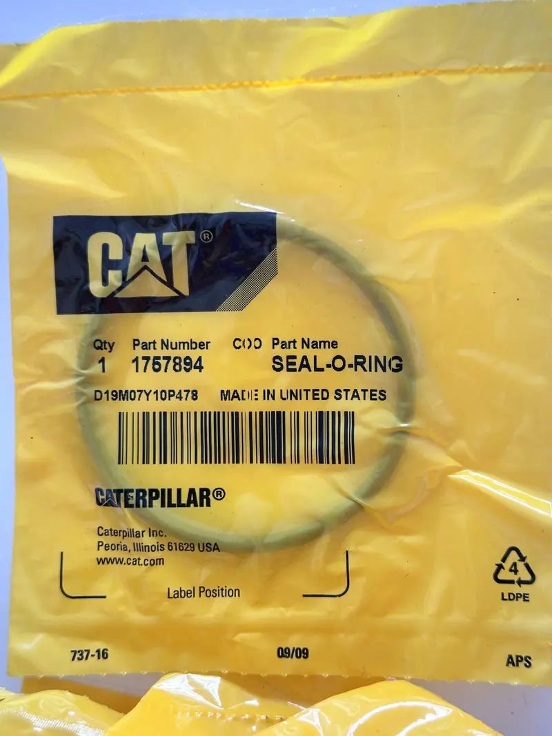 Caterpillar Cat 175-7894 Bag Of 3.53 X 59.92Mm 75A Nbr O-Ring 1