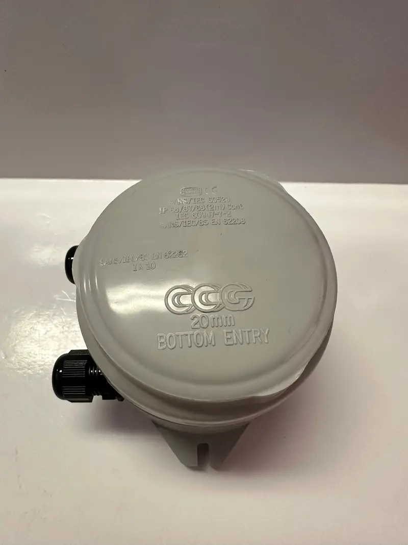 Ccg Junction Box 100201, 3 Way, 20Mm Bottom Entry (Grey) 1