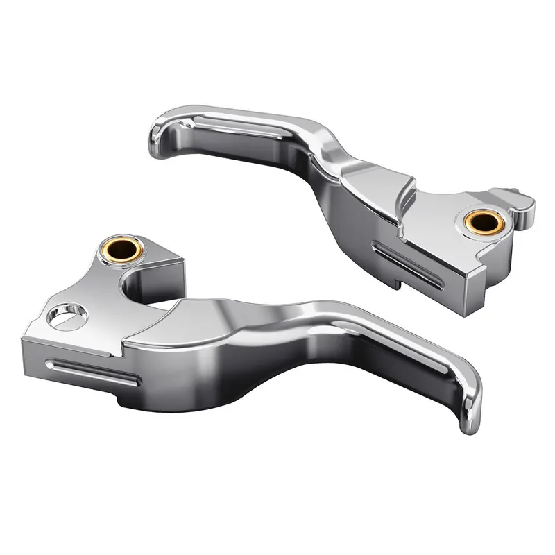 Chrome 2-Finger Short Brake Clutch Levers For Harley Sportster 1200 883 72 48 Xl 1