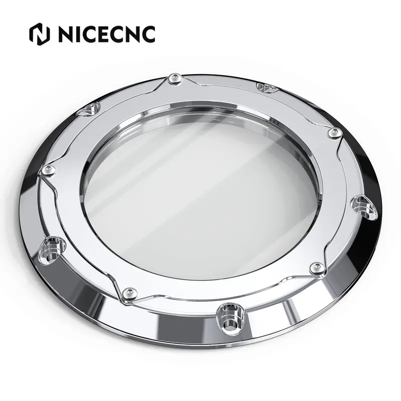 Chrome Clear M8 Primary Derby Clutch Cover For Harley Electra Road Street Glide 1