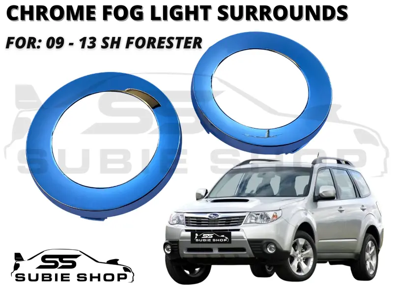 Chrome Fog Light Surrounds Trim Ring Covers For 09 - 13 Subaru Xt Sh Forester 1
